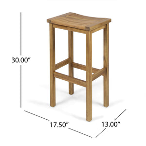 Outdoor Acacia Wood Balcony Bar Set, 3-Piece