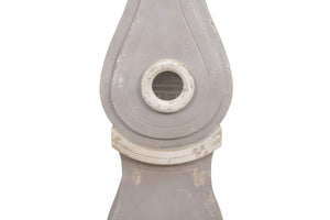 Distressed Grey Wood Grandfather Wall Clock