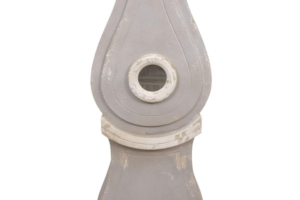 Distressed Grey Wood Grandfather Wall Clock