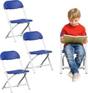 Kids Folding Plastic Chair with Steel Frame – Set of 4