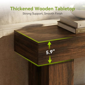 63" 2-Tier Console Table with Storage Shelf