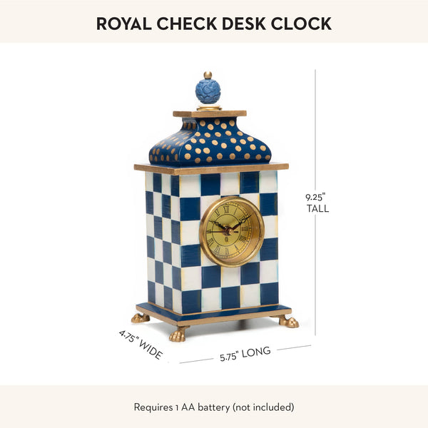 Royal Check Desk Clock