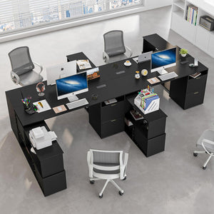 L-Shaped Desk with Drawers & Power Outlet – 66 Inch Corner Computer Desk
