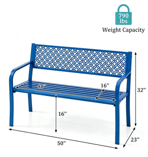 Outdoor Metal Garden Bench for 2