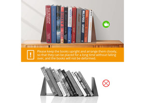 Wooden Bookends with Non-Slip Base