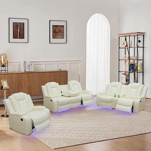 Power Reclining Sectional Sofa Set with USB Charging