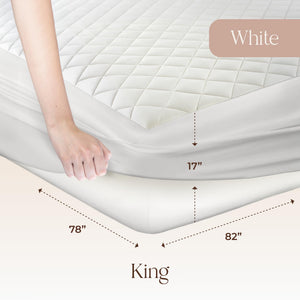 Organic Cotton Quilted Mattress Pad – 500 Thread Count, Deep Pocket
