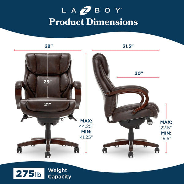 Executive Office Chair with Memory Foam & Faux Leather