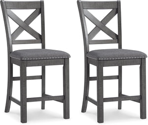 Upholstered Counter Height Barstool Set of 2