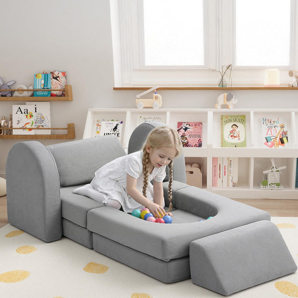 10-Piece Modular Kids Play Couch