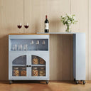 41" Rolling Kitchen Island with Storage