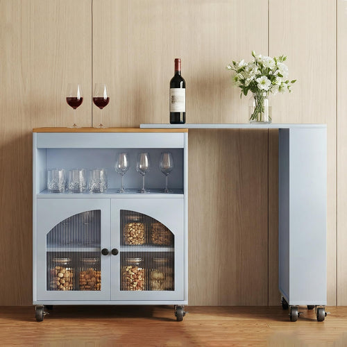 41" Rolling Kitchen Island with Storage