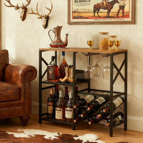 Wine Bar Cabinet with Glass Holder