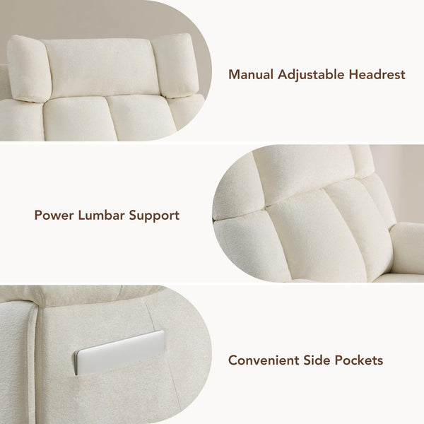 Oversized Power Recliner Chair with Bluetooth Speakers