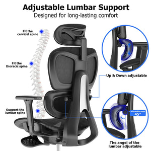 Ergonomic Mesh Office Chair with Adjustable Lumbar Support