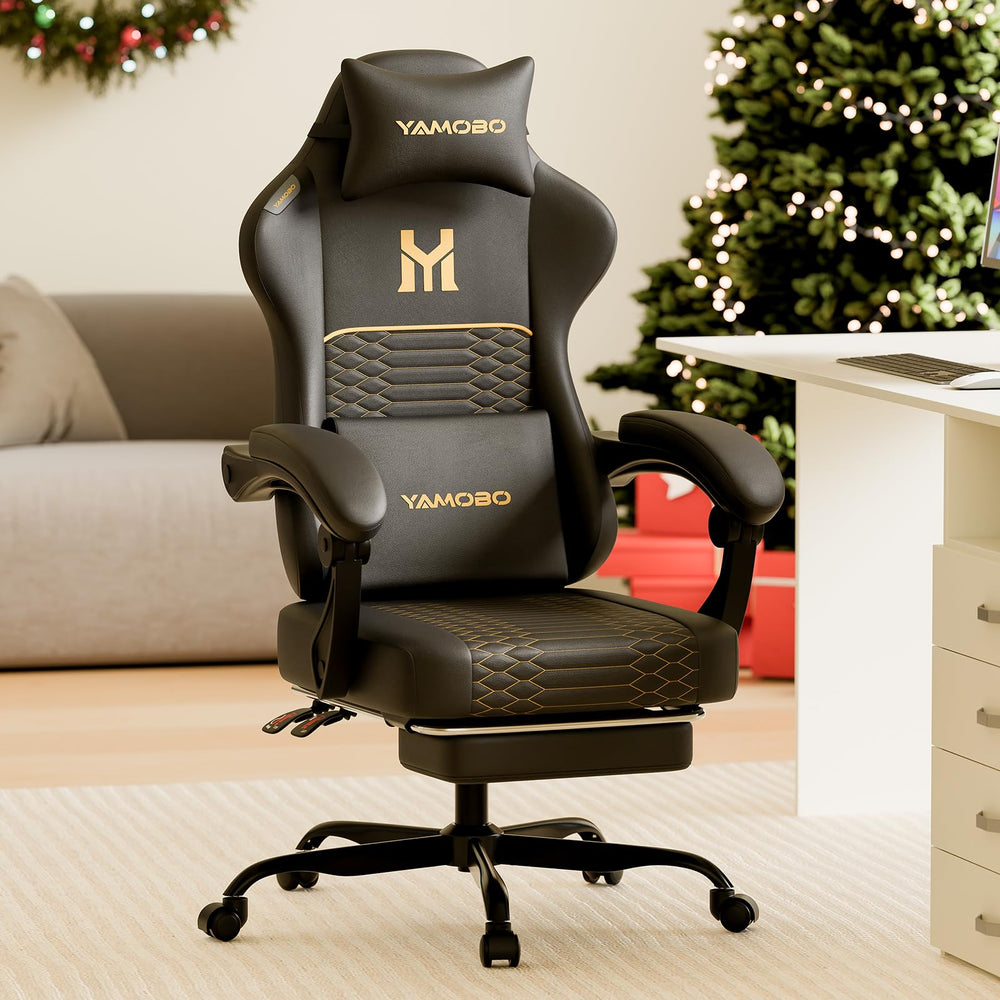 Gaming Chair with Footrest & Recliner
