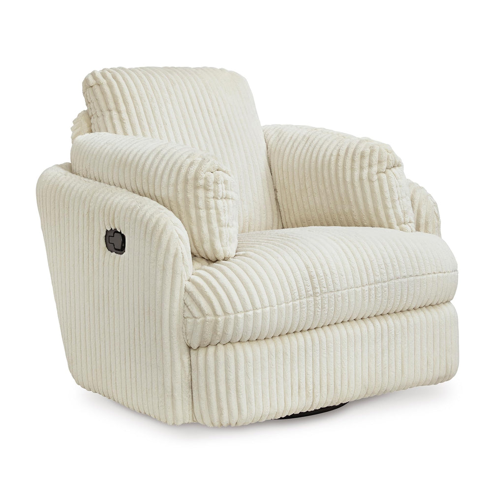Swivel Glider Rocker Recliner with Bolster Pillows and Hidden Storage