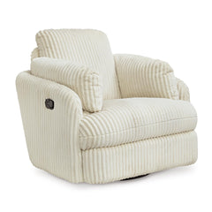 Swivel Glider Rocker Recliner with Bolster Pillows and Hidden Storage