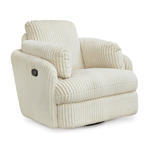 Swivel Glider Rocker Recliner with Bolster Pillows and Hidden Storage