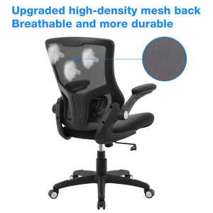 Ergonomic Mesh Office Chair with Lumbar Support & Flip-Up Arms