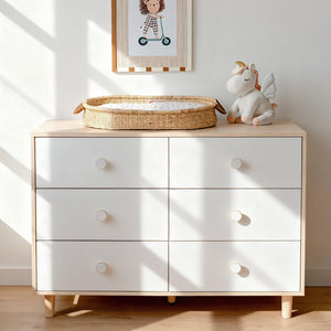 6-Drawer Dresser with Changing Table Top, White
