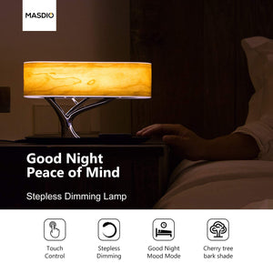 Bedside Lamp with Bluetooth Speaker & Wireless Charger