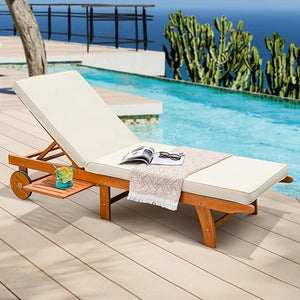Wicker Chaise Lounge Chairs Set of 2