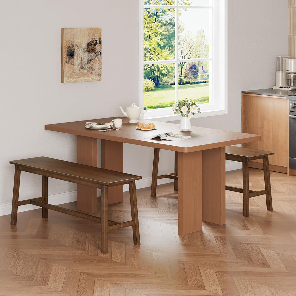 Bamboo Dining Bench – Farmhouse Kitchen & Entryway Seat