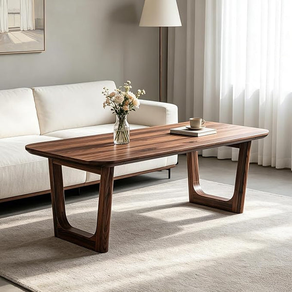 Rectangular Coffee Table with U-Shaped Legs