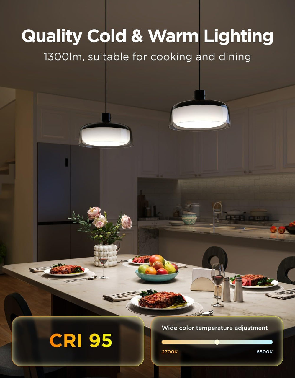 RGBIC Smart Pendant Light for Kitchen Island & Dining Room