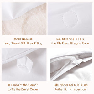 All Season Silk Comforter with Cotton Cover