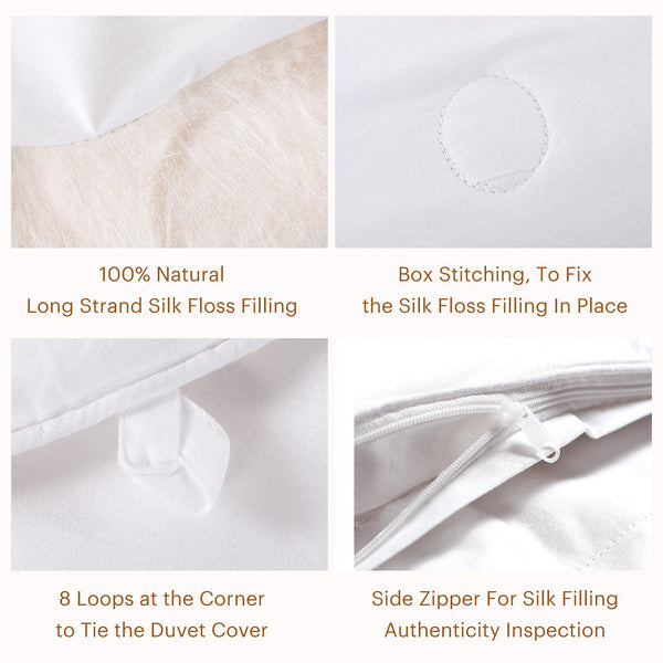 All Season Silk Comforter with Cotton Cover