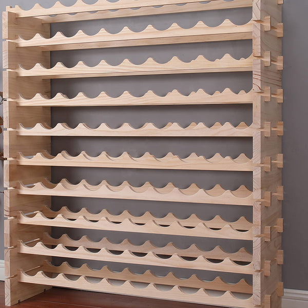 Freestanding Wooden Wine Rack Cabinet