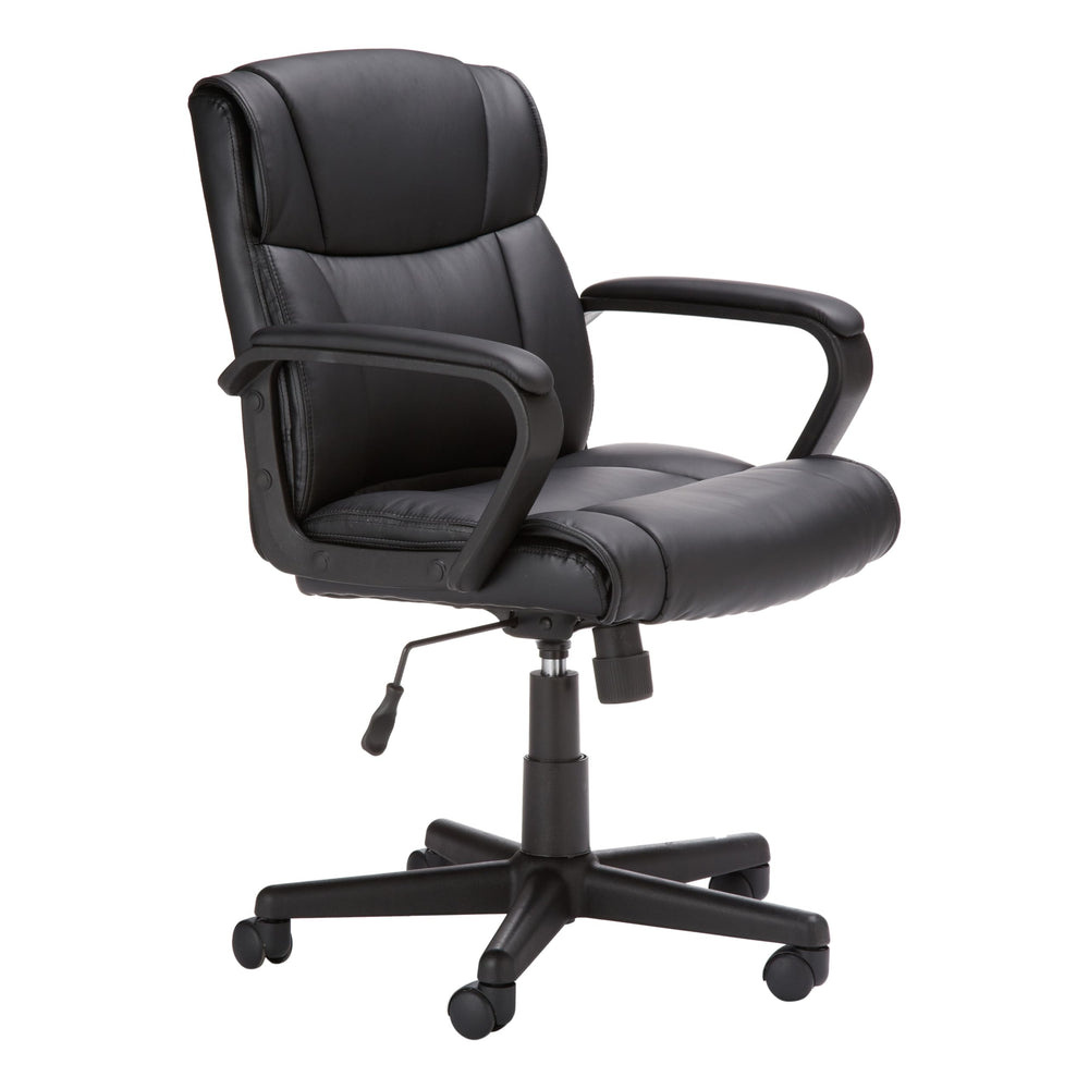 Mid-Back Adjustable Office Chair with Padded Armrests