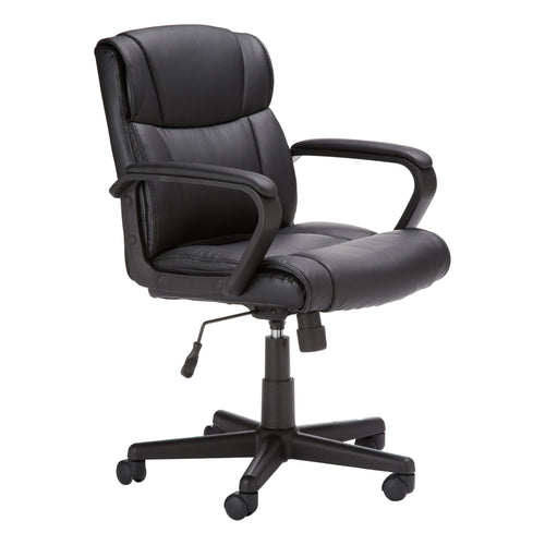 Mid-Back Adjustable Office Chair with Padded Armrests