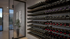 Wall Mount Wine Rack – 12 Bottle Stainless Steel, Matte Black, 3FT