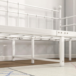 Twin Metal Daybed Frame with Steel Slats