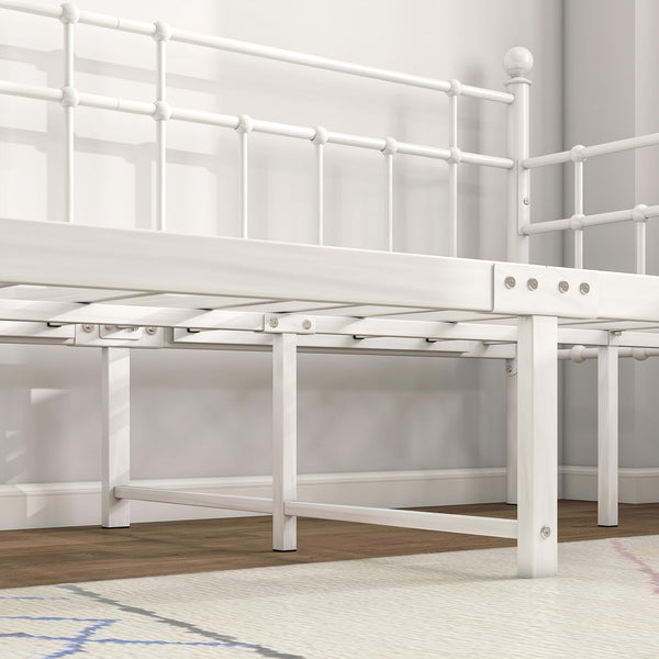 Twin Metal Daybed Frame with Steel Slats