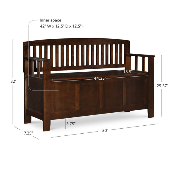 Mission-Style Storage Bench with Lift-Top Seat