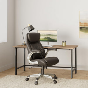 Ergonomic High-Back Leather Office Chair