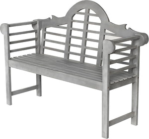 3-Seat Arched Acacia Wood Outdoor Garden Bench