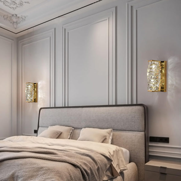 Modern Dimmable LED Crystal Wall Sconce