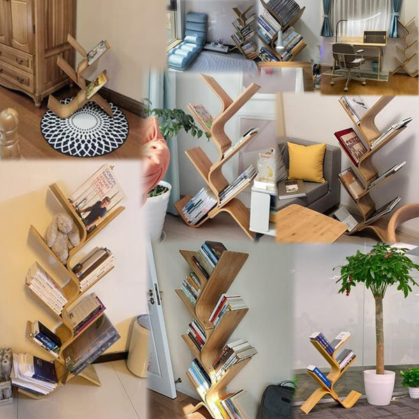 8-Tier Bamboo Tree Bookshelf