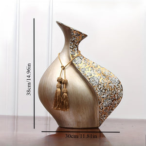Large Ceramic Boho Vase for Home Decor – 15 Inch Decorative Pottery Vase