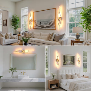 LED Wall Sconces Set of 2 – Dimmable, Remote Control, USB Rechargeable