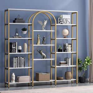 Triple Wide 5-Tier Bookshelf