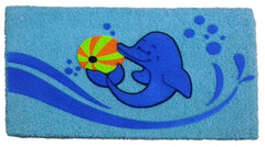 Dolphin Beach Ball Coir Doormat 30x18