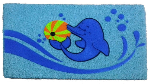 Dolphin Beach Ball Coir Doormat 30x18