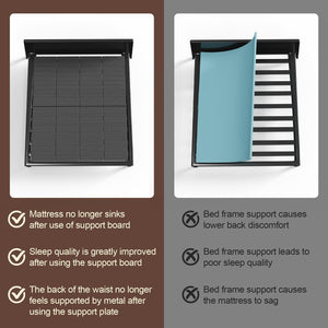 Sofa Bed Support Board - Bunkie Board with Anti-Slip Silicone & Washable Cover