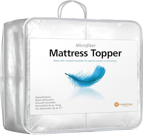 Hypoallergenic Overstuffed Pillow Top Mattress Topper